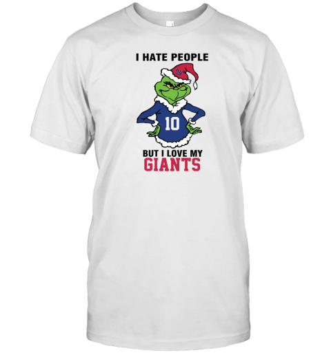 I Hate People But I Love My Giants New York Giants NFL Teams T-Shirt
