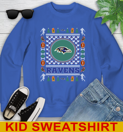 Baltimore Ravens Merry Christmas NFL Football Loyal Fan Youth Sweatshirt 6