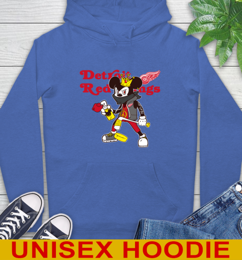 Detroit Red Wings NHL Hockey Mickey Peace Sign Sports Hoodie 9