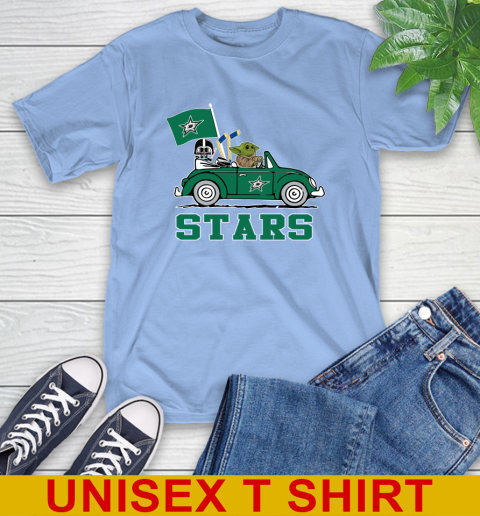 NHL Hockey Dallas Stars Darth Vader Baby Yoda Driving Star Wars Shirt T-Shirt 11
