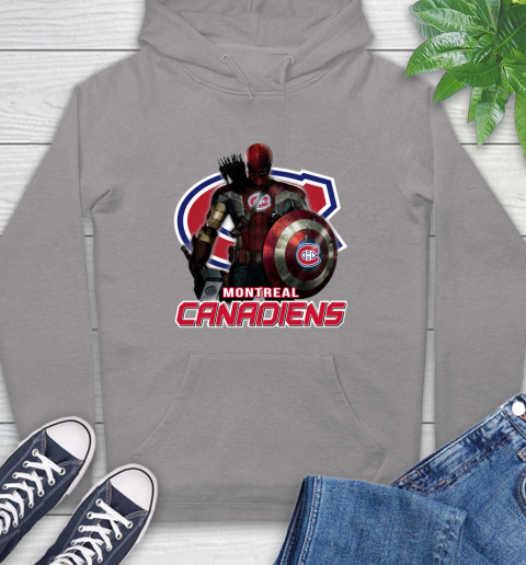 NHL Captain America Thor Spider Man Hawkeye Avengers Endgame Hockey Montreal Canadiens Hoodie 6