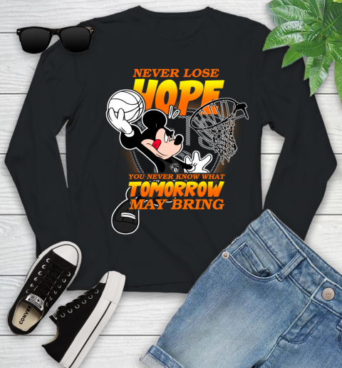 Brooklyn Nets NBA Basketball Mickey Disney Never Lose Hope Youth Long Sleeve