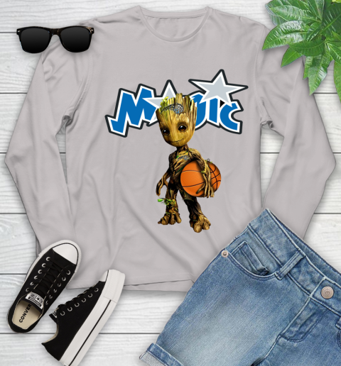Orlando Magic NBA Basketball Groot Marvel Guardians Of The Galaxy Youth Long Sleeve 12