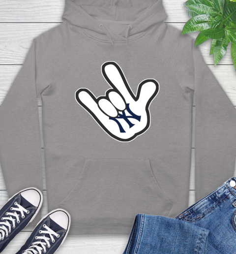 New York Yankees MLB Baseball Mickey Rock Hand Disney Hoodie 6