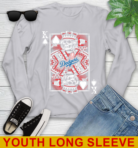 Los Angeles Dodgers MLB Baseball The King Of Spades Death Cards Shirt Youth Long Sleeve 5