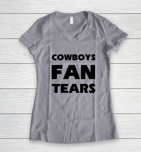 Cowboys Fan Tears Women's V-Neck T-Shirt 2