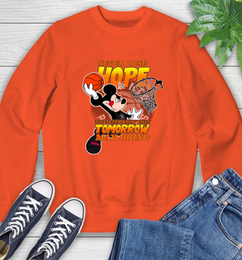 Toronto Raptors NBA Basketball Mickey Disney Never Lose Hope Sweatshirt 3