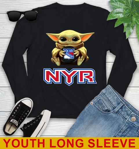 NHL Hockey New York Rangers Star Wars Baby Yoda Shirt 123