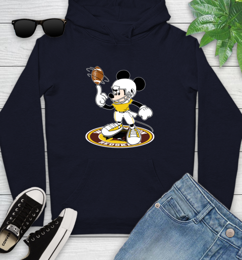 NFL Football Washington Redskins Cheerful Mickey Disney Shirt Youth Hoodie 4