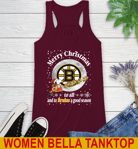 Boston Bruins Merry Christmas To All And To Bruins A Good Season NHL Hockey Sports Racerback Tank 2