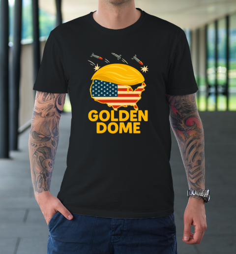 Trump Golden Dome Hair Shield USA T-Shirt