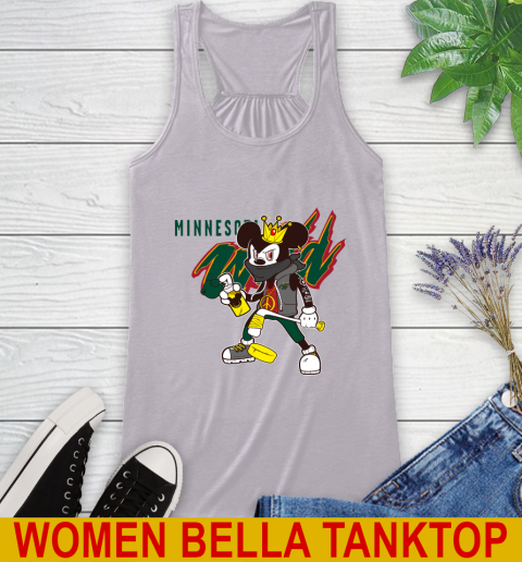 Minnesota Wild NHL Hockey Mickey Peace Sign Sports Racerback Tank 6 Minnesota Wild NHL Hockey Mickey Peace Sign Sports Racerback Tank - Image 6
