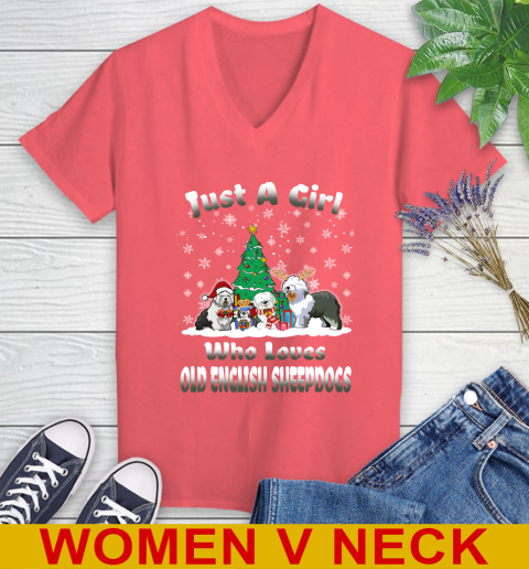 Christmas Just a girl who love old english sheepdogs dog pet lover 78