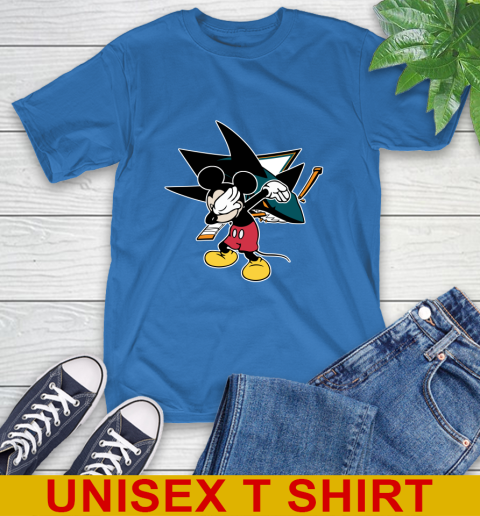 San Jose Sharks NHL Hockey Dabbing Mickey Disney Sports T-Shirt 9