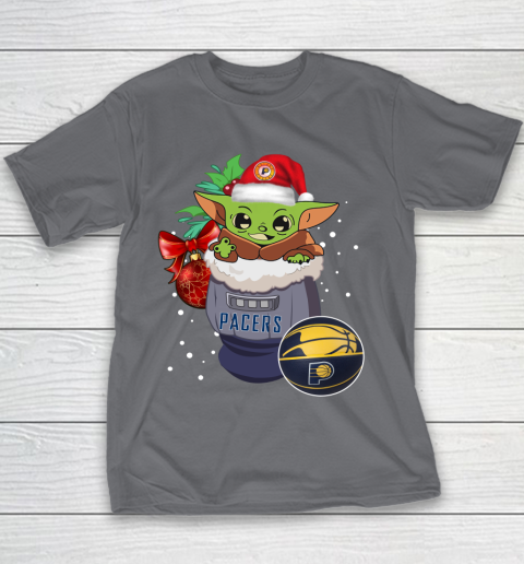 Indiana Pacers Christmas Baby Yoda Star Wars Funny Happy NBA Youth T-Shirt 7