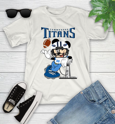 NFL Tennessee Titans Mickey Mouse Disney Super Bowl Football T Shirt Youth T-Shirt