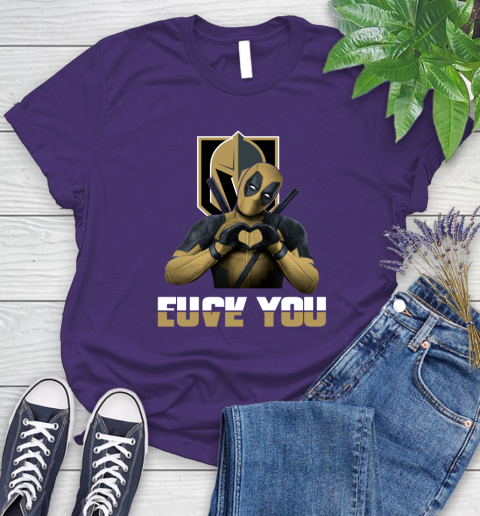 NHL Vegas Golden Knights Deadpool Love You Fuck You Hockey Sports Women's T-Shirt 4