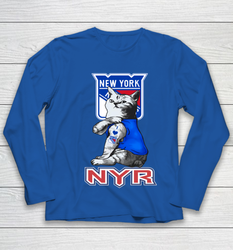 NHL My Cat Loves New York Rangers Hockey Youth Long Sleeve 7