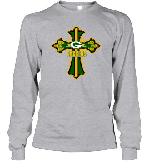 NFL Green Crusader Cross Green Bay Packers Women's V-Neck T-Shirt -  Rookbrand