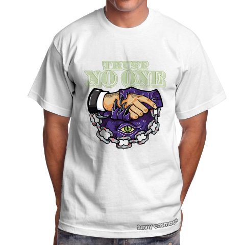 Trust No One T Shirt To Matching Jordan 5 Bel Air White Black Shirts Hip Hop Tshirts Sneakers Matching