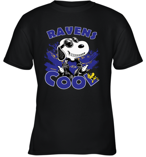 Baltimore Ravens Snoopy Joe Cool We're Awesome Youth T-Shirt