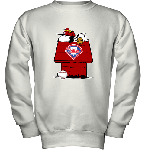 Philadelphia Phillies Snoopy And Woodstock Resting Together MLB Youth Sweatshirt