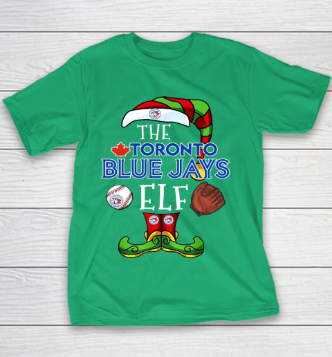 Toronto Blue Jays Christmas ELF Funny MLB Youth T-Shirt 3