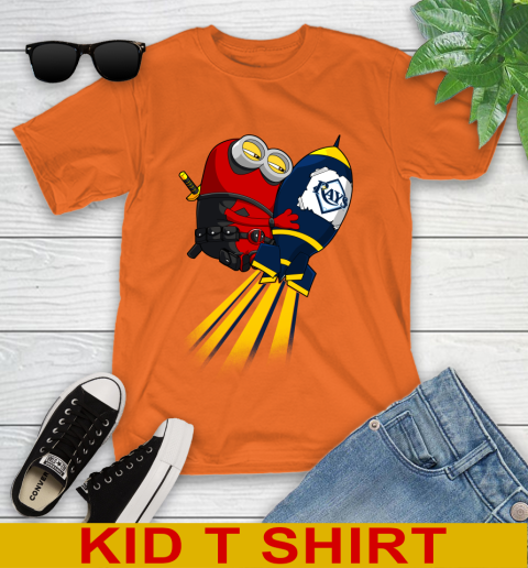 MLB Baseball Tampa Bay Rays Deadpool Minion Marvel Shirt Youth T-Shirt 8