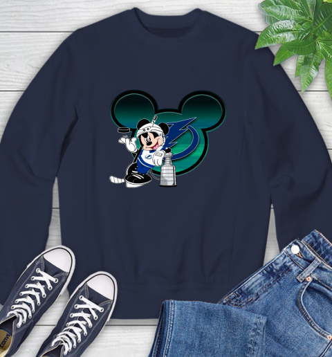 NHL Tampa Bay Lightning Stanley Cup Mickey Mouse Disney Hockey T Shirt Sweatshirt 3