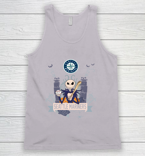MLB Seattle Mariners Baseball Jack Skellington Halloween Tank Top 3
