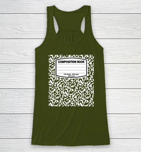 Composition Book Notebook Matching group Halloween Teacher Racerback Tank 2