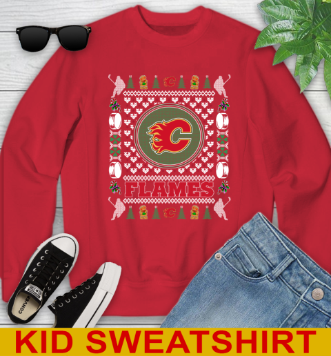 Calgary Flames Merry Christmas NHL Hockey Loyal Fan Youth Sweatshirt 7