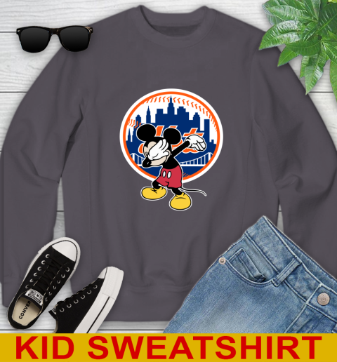 New York Mets MLB Baseball Dabbing Mickey Disney Sports Youth Sweatshirt 6