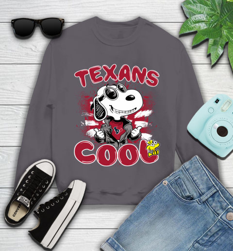 NFL Football Houston Texans Cool Snoopy Shirt Youth Sweatshirt 4