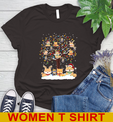Shiba inu dog pet lover light christmas tree shirt 93