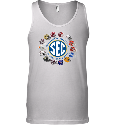 2023 Sec Southeastern Conference It Just Means More 14 Teams Helmet Tank Top
