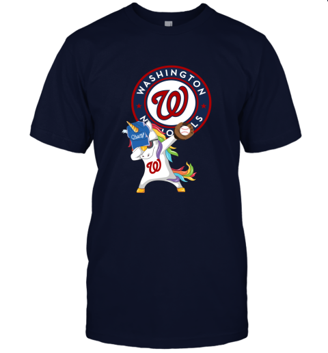Hip Hop Dabbing Unicorn Flippin Love Washington Nationals Unisex Jersey Tee