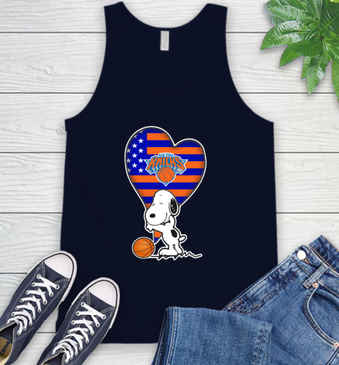 New York Knicks NBA Basketball The Peanuts Movie Adorable Snoopy Tank Top 3