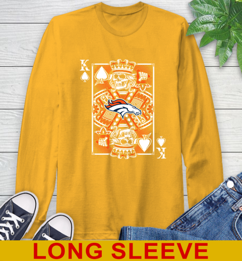Denver Broncos NFL Football The King Of Spades Death Cards Shirt Long Sleeve T-Shirt 2