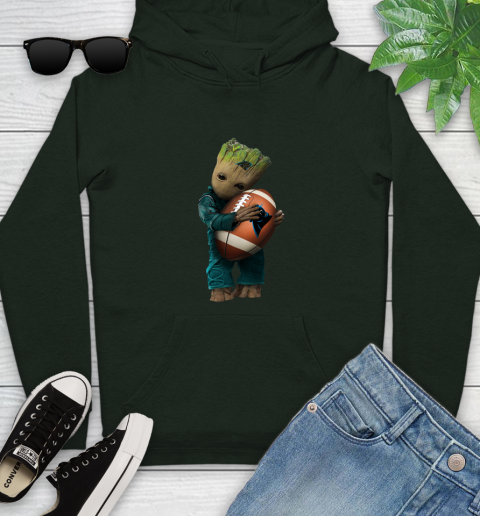 NFL Groot Guardians Of The Galaxy Football Sports Carolina Panthers Youth Hoodie 13