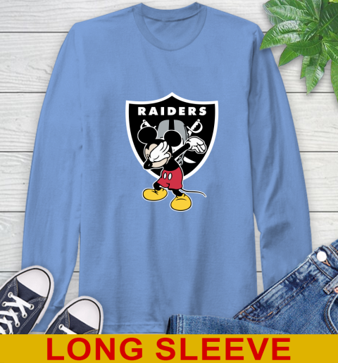 Oakland Raiders NFL Football Dabbing Mickey Disney Sports Long Sleeve T-Shirt 11