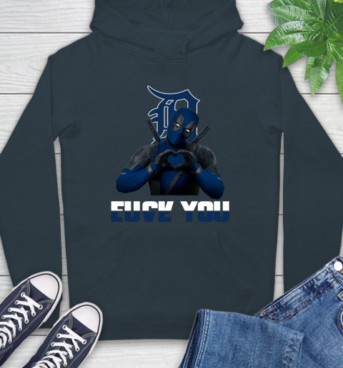 MLB Detroit Tigers Deadpool Love You Fuck You Baseball Sports Hoodie 7