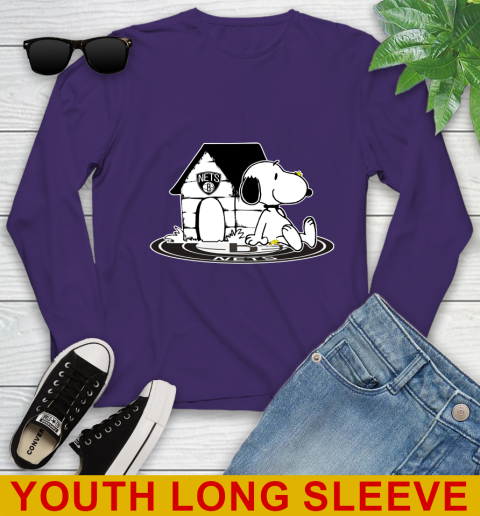 NBA Basketball Brooklyn Nets Snoopy The Peanuts Movie Shirt Youth Long Sleeve 5