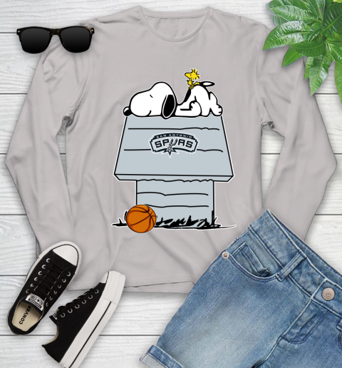 San Antonio Spurs NBA Basketball Snoopy Woodstock The Peanuts Movie Youth Long Sleeve 12