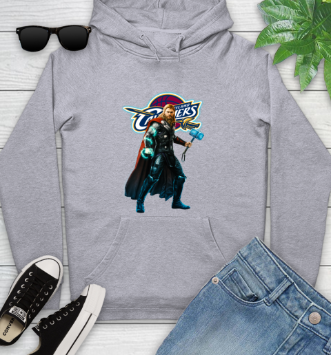 NBA Thor Avengers Endgame Basketball Cleveland Cavaliers Youth Hoodie 6