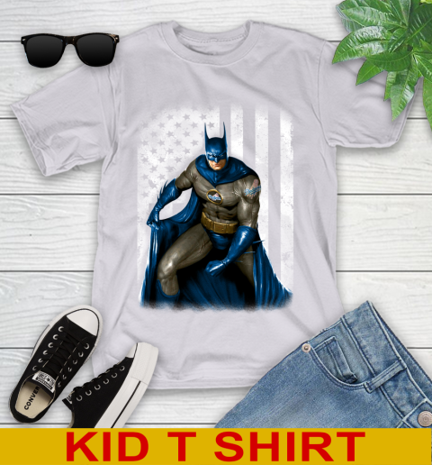 Los Angeles Dodgers MLB Baseball Batman DC American Flag Shirt Youth T-Shirt 4