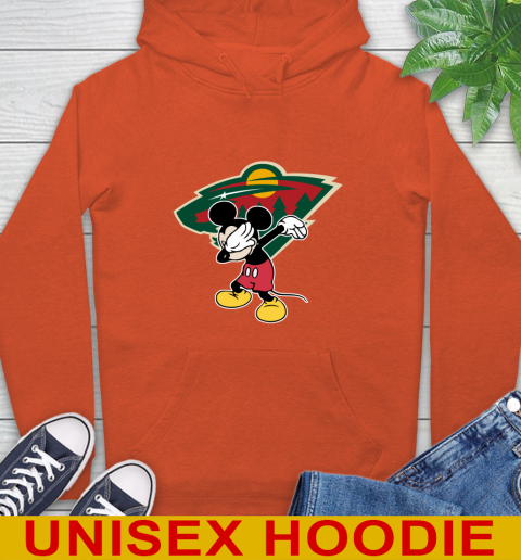 Minnesota Wild NHL Hockey Dabbing Mickey Disney Sports Hoodie 5