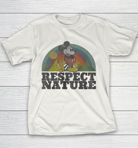 Disney Mickey Friends Mickey Mouse Respect Nature Rainbow Youth T-Shirt