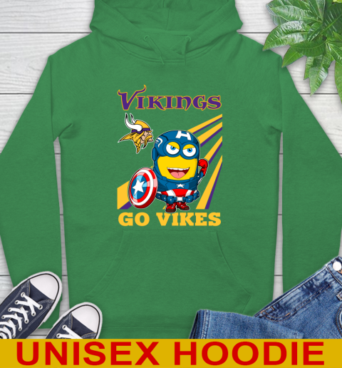 NFL Football Minnesota Vikings Captain America Marvel Avengers Minion Shirt Hoodie 8