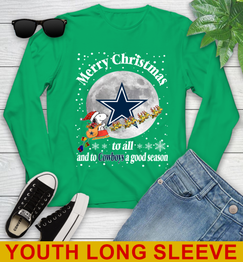 Dallas Cowboys Merry Christmas To All And To Cowboys A Good Season NFL Football Sports Youth Long Sleeve 7